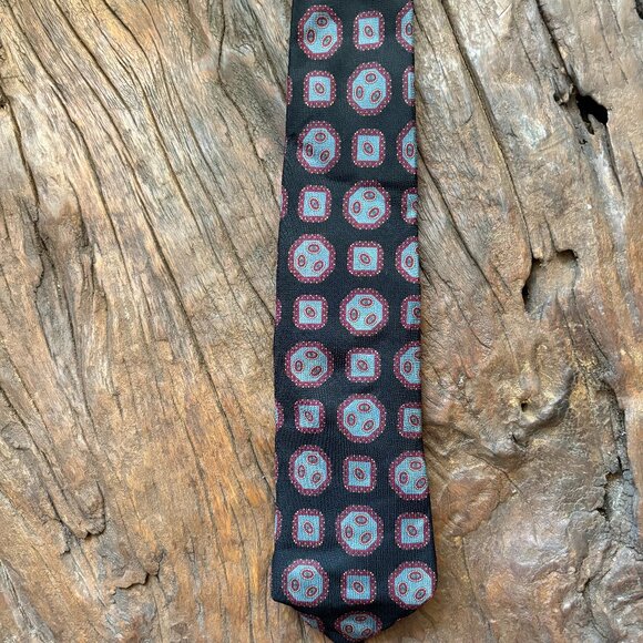 Vtg Ferrell Reed for Mister Guy silk print necktie preppy ivy twee wedding - Picture 1 of 3